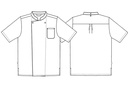 Unisex kokke-/servicejakke s/s, sort, 65/35% PES/CO, Kentaur, fra 2XS til 2XL (1 stk.)