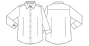 Dameskjorte 7/8 ærmer, hvid, 65/35% PES/CO, Kentaur, fra XS til 2XL (1 stk.)