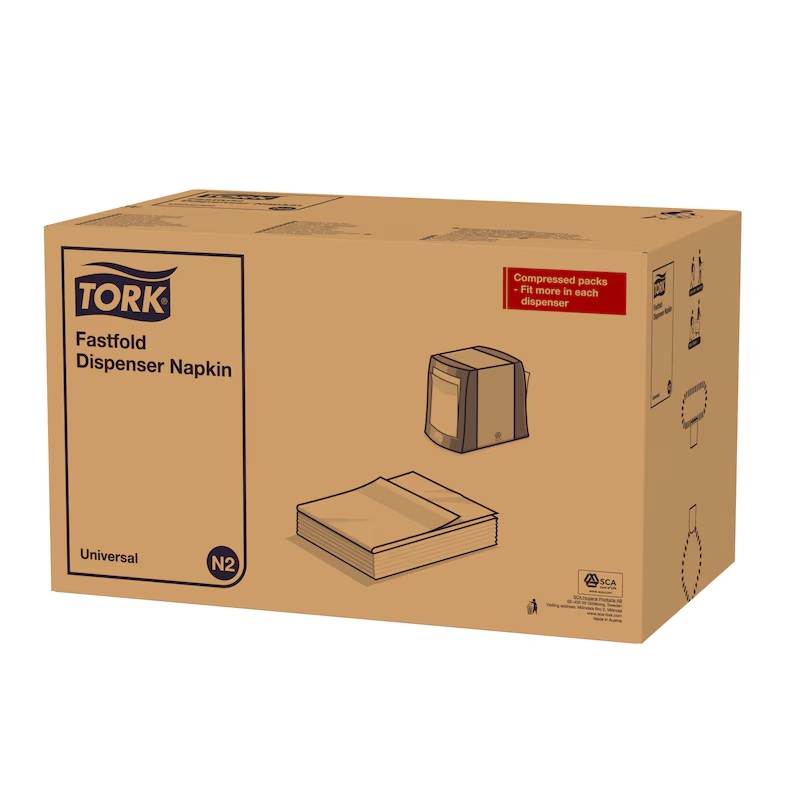 Dispenserserviet, Tork, N2, Compact Fold, Hvid, (10800 stk.)