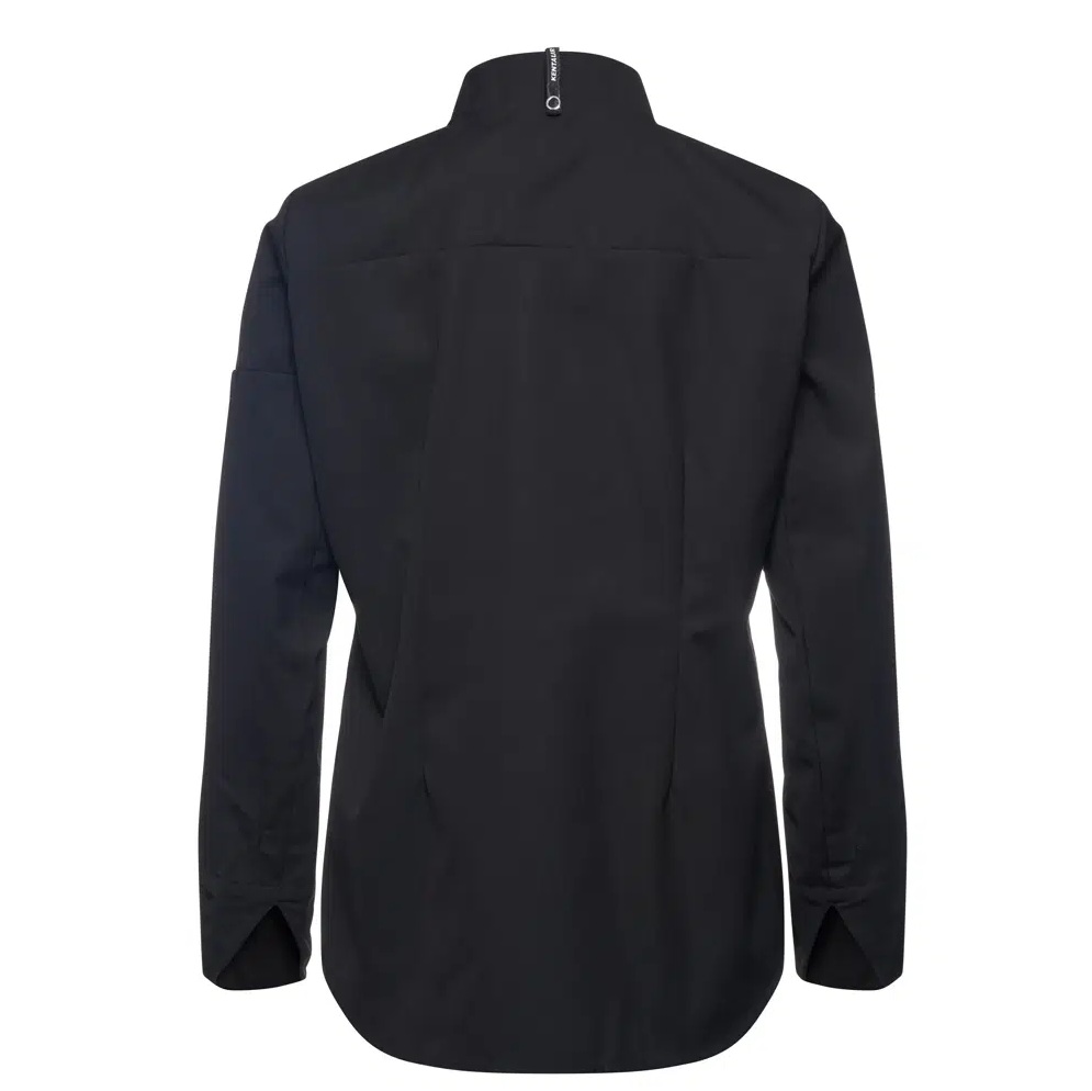 Dame kokkeskjorte, sort, 65/35% PES/CO, Kentaur, fra XS til 2XL (1 stk.)