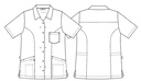 Dame funktionsskjorte, hvid, 50/50% CO/PES, Kentaur, fra XS til 2XL (1 stk.)