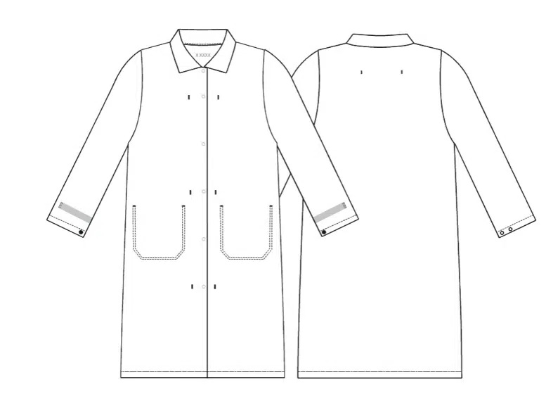 Damekittel, hvid, 65/35% PES/CO, Kentaur, fra XS til 2XL (1 stk.)