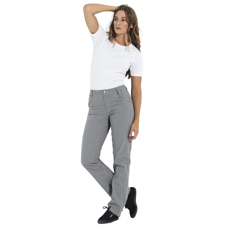 Unisex buks, sort/hvid, 65/35% PES/CO, Kentaur, fra XS til 2XL (1 stk.)