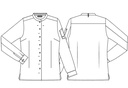 Dame kokke-/serviceskjorte l/a, sort, 65/35% rPES/CO, Kentaur, fra XS til 2XL (1 stk.)