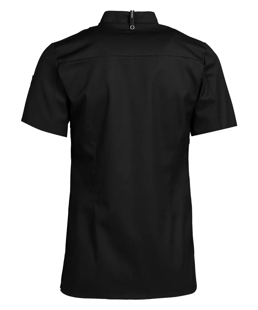 Dame kokke-/serviceskjorte, sort, 65/35% rPES/CO, Kentaur, fra XS til 2XL (1 stk.)