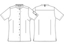 Dame kokke-/serviceskjorte, sort, 65/35% rPES/CO, Kentaur, fra XS til 2XL (1 stk.)