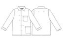 Unisex jakke, hvid, 65/35% PES/CO, Kentaur, fra XS til 2XL (1 stk.)