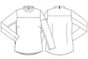 Dame popover skjorte, sort, 65/35% PES/CO, Kentaur, fra XS til 2XL (1 stk.)