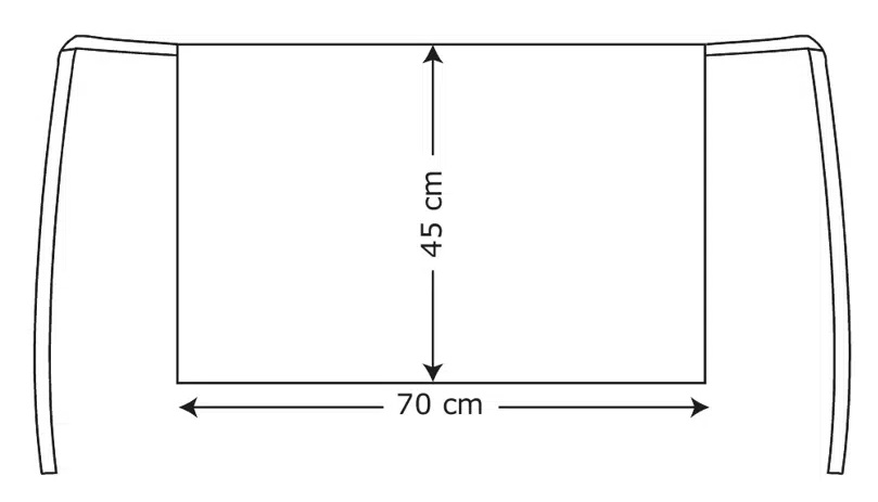 FORSTYKKE, sort, 65/35% PES/CO, Kentaur, uni-størrelse, (1 stk.)