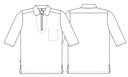 Unisex busseronne k/arm, hvid, 65/35% PES/CO, Kentaur, fra XS til 2XL (1 stk.)