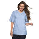 Unisex busseronne, blå/hvid strib, 60/40% CO/PES, Kentaur, fra 2XS til 2XL (1 stk.)