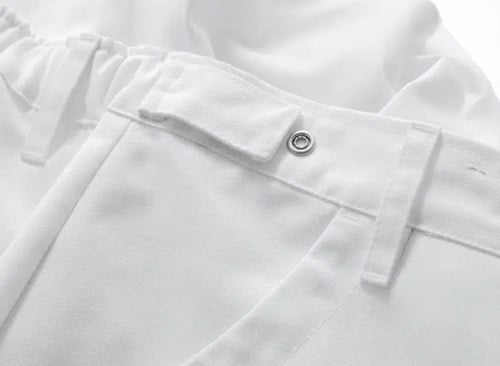Unisex buks, hvid, 65/35% PES/CO, Kentaur, fra XS til 2XL (1 stk.)