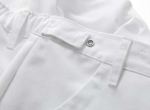 Unisex buks, hvid, 65/35% PES/CO, Kentaur, fra XS til 2XL (1 stk.)