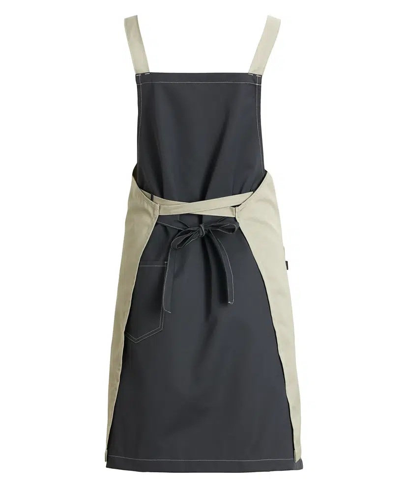 Sandwich forklæde, mørk sand/charcoal, 65/35% PES/CO, Kentaur, uni-størrelse, (1 stk.)