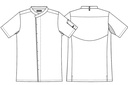 Gourmet kokkejakke kort arm, hvid, 50/50% CLY/PES, Kentaur, fra XS til 2XL (1 stk.)