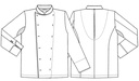 Kokkejakke med net, hvid, 65/35% PES/CO, Kentaur, fra XS til 2XL (1 stk.)