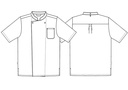 Unisex kokke-/servicejakke s/s, hvid, 65/35% PES/CO, Kentaur, fra 2XS til 2XL (1 stk.)