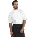 Unisex kokke-/servicejakke s/s, hvid, 65/35% PES/CO, Kentaur, fra 2XS til 2XL (1 stk.)