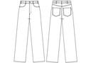 Unisex Kokkebuks, sort/hvid strib, 65/35% PES/CO, Kentaur, fra 2XS til 2XL (1 stk.)