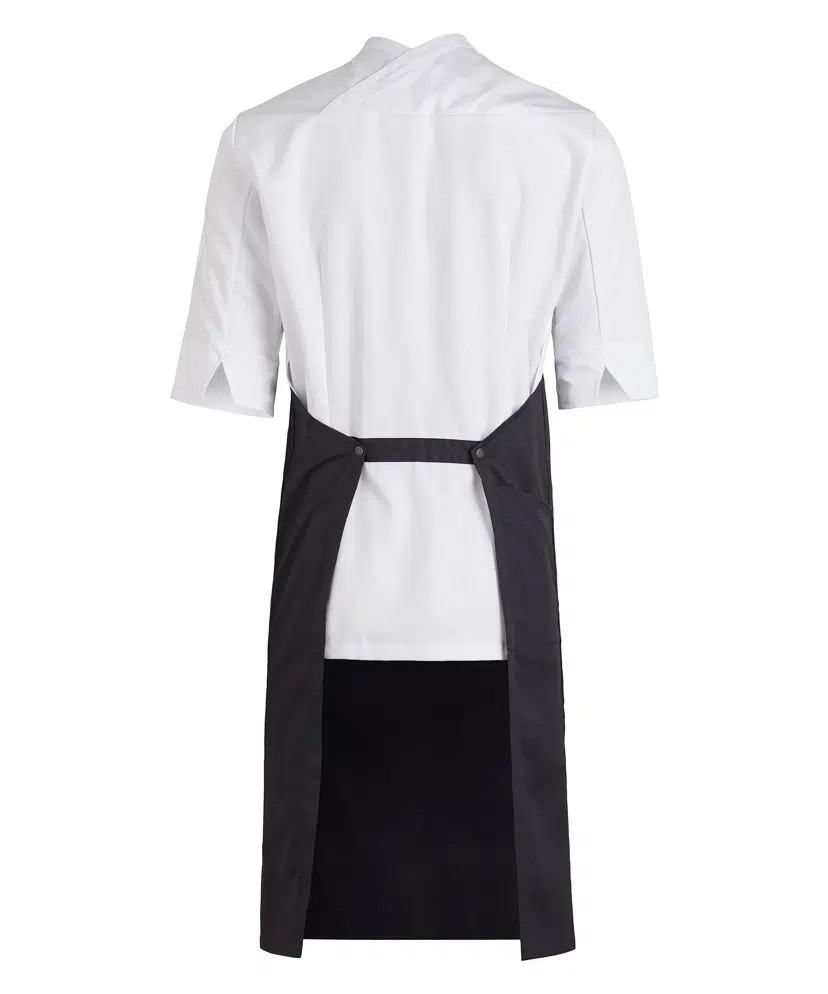 Hybrid kokkejakke med TENCEL, hvid m. dark rock, 50/50% CLY/PES, Kentaur, fra XS til 2XL (1 stk.)