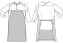 Hybrid kokkejakke med TENCEL, hvid m. dark rock, 50/50% CLY/PES, Kentaur, fra XS til 2XL (1 stk.)