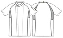 Unisex kokke-/tjenerjakke, sort m. lime flatlock, 65/35% rPES/CO, Kentaur, fra 2XS til 2XL (1 stk.)