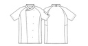 Unisex kokke-/tjenerjakke, sort, 65/35% PES/CO, Kentaur, fra 2XS til 2XL (1 stk.)