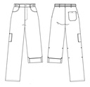 Dame-/unisex flex buks, hvid, 50/50% CO/PES, Kentaur, fra 32 til 48 (1 stk.)