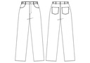Damebuks, hvid, 65/35% PES/CO, Kentaur, fra 32 til 48 (1 stk.)
