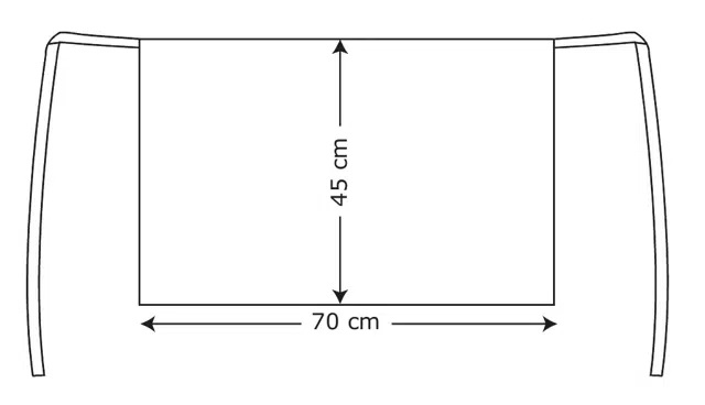 Forstykke, sort/hvid, 65/35% PES/CO, Kentaur, uni-størrelse, (1 stk.)