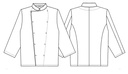 Kokkejakke, sort, 65/35% PES/CO, Kentaur, fra 120 til 140 (1 stk.)