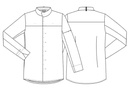 Kokkeskjorte, hvid, 65/35% PES/CO, Kentaur, fra XS til 2XL (1 stk.)