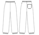 Unisex joggingbuks, hvid, 50/50% CLY/PES, Kentaur, fra 2XS til 2XL (1 stk.)