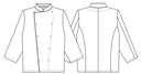 Kokkejakke, sort, 65/35% PES/CO, Kentaur, fra 80 til 116 (1 stk.)