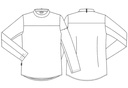 Herre popover skjorte, sort, 65/35% PES/CO, Kentaur, fra XS til 2XL (1 stk.)