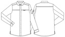 Herreskjorte, hvid, 65/35% PES/CO, Kentaur, fra 2XS til 2XL (1 stk.)