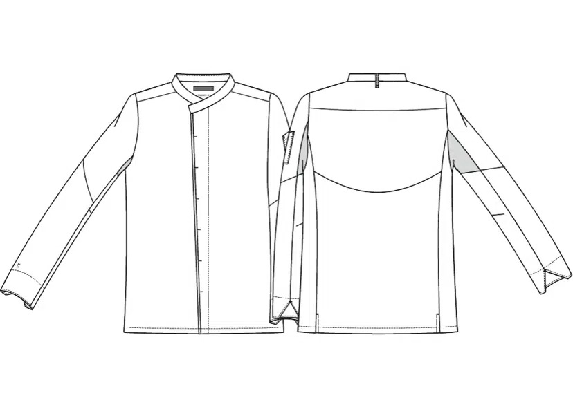 Gourmet kokkejakke, hvid, 50/50% CLY/PES, Kentaur, fra XS til 2XL (1 stk.)