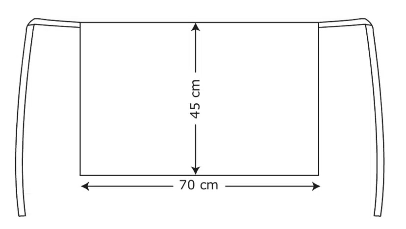 Forstykke, hvid, 65/35% PES/CO, Kentaur, uni-størrelse, (1 stk.)
