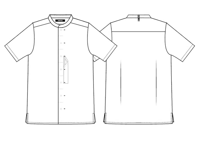 Kokkeskjorte med TENCEL Lyoce, hvid, 50/50% CLY/PES, Kentaur, fra XS til 2XL (1 stk.)