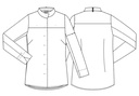Dame kokkeskjorte, hvid, 65/35% PES/CO, Kentaur, fra XS til 2XL (1 stk.)