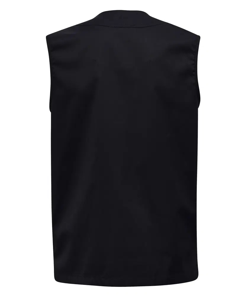 Unisex vest, sort, 65/35% rPES/CO, Kentaur, fra XS til 2XL (1 stk.)