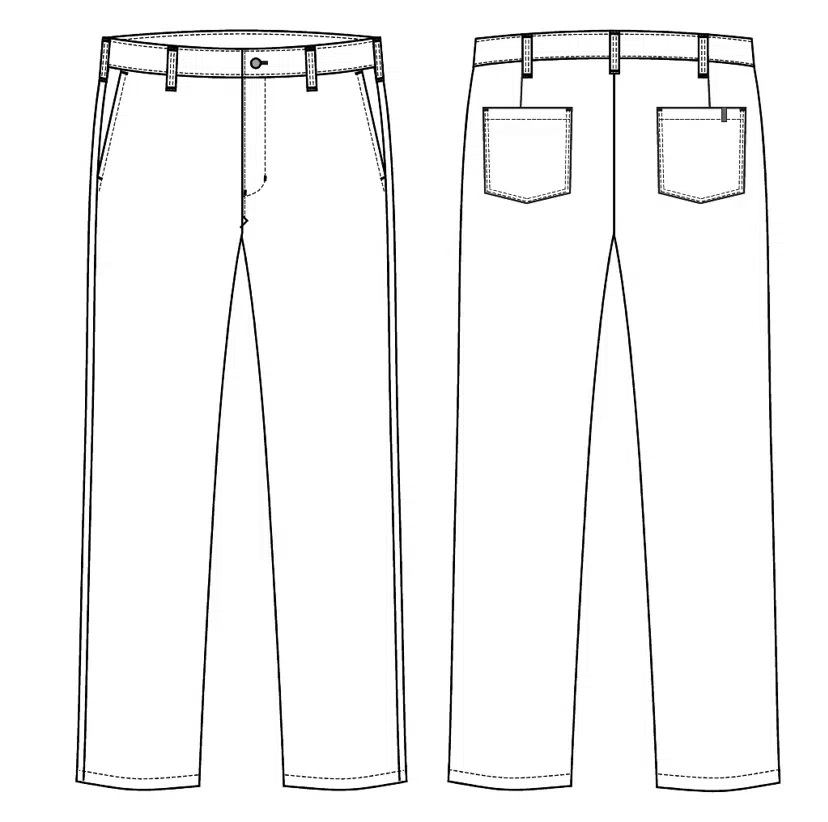 Herre chino, sort, 65/35% PES/CO, Kentaur, fra 68 til 104 (1 stk.)
