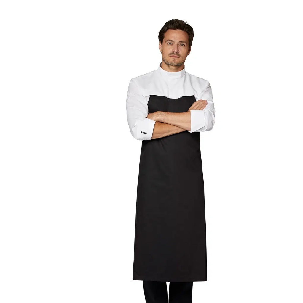 Snap-on forklæde, sort, 65/35% PES/CO, Kentaur, uni-størrelse, (1 stk.)
