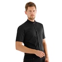 Kokke-/service skjorte k/arm, sort, 65/35% rPES/CO, Kentaur, XS til 2XL (1 stk.)