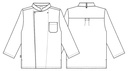 Unisex jakke med lange ærmer, sort, 65/35% PES/CO, Kentaur, fra 2XS til 2XL (1 stk.)