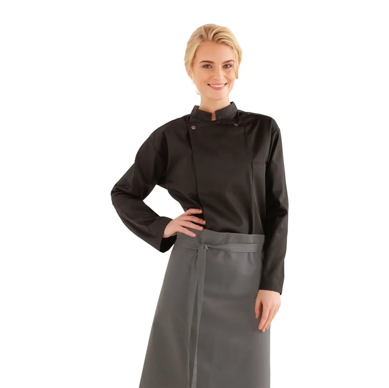 Unisex jakke med lange ærmer, sort, 65/35% PES/CO, Kentaur, fra 2XS til 2XL (1 stk.)