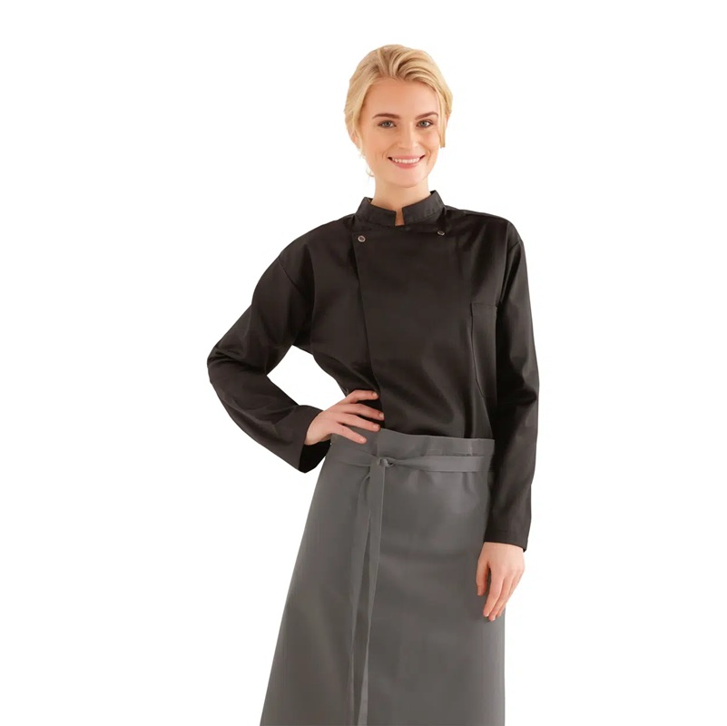 Unisex jakke med lange ærmer, sort, 65/35% PES/CO, Kentaur, fra 2XS til 2XL (1 stk.)