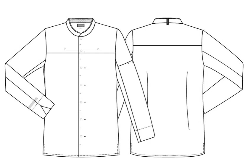 Gourmetjakke med TENCEL Lyoce, hvid, 50/50% CLY/PES, Kentaur, fra XS til 2XL (1 stk.)
