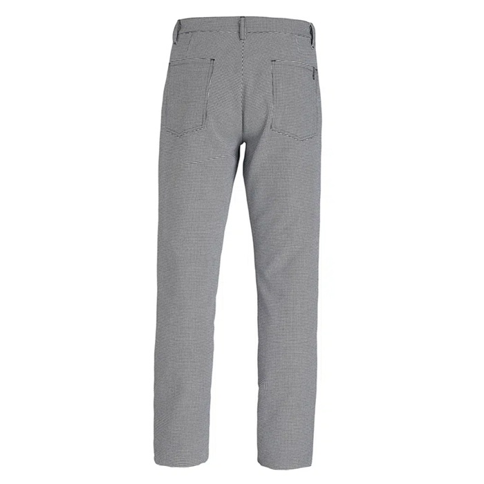 Herre chino, sort/hvid, 65/35% PES/CO, Kentaur, fra 68 til 104 (1 stk.)