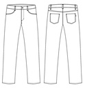 Herrebuks, hvid, 64/33/3% PES/CO/EOL, Kentaur, fra 68 til 104 (1 stk.)